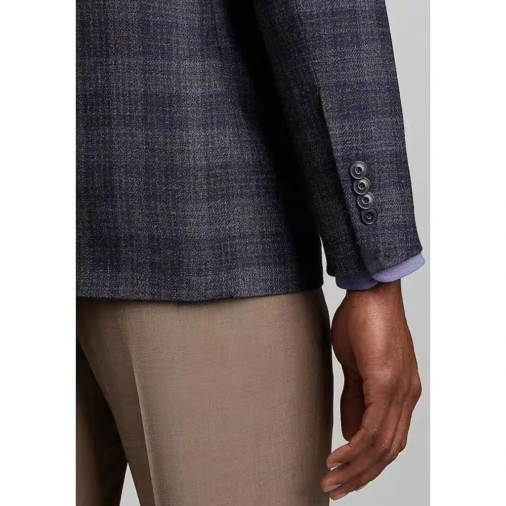46R JOS A BANK‎ 1905 Men's Blazer SportCoat Jacket Check Wool C080680